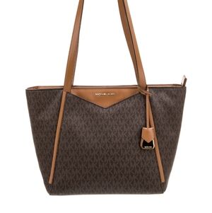 Michael Kors Whitney Large Logo-Print Tote – Brown/Acorn (New w/ Tags + COA)